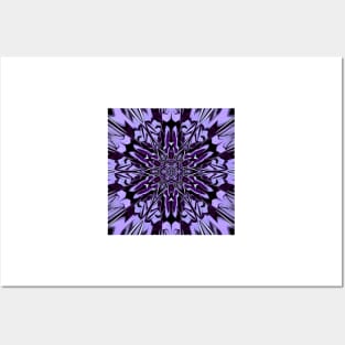 pink and vivid purple hexagonal floral patterned design Posters and Art